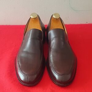 Mercanti Fiorentini Dark Brown Leather Slip-Ons